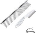 Steel Comb for Dog Grooming,Metal Dog Comb,Metal Combs for Dogs & Cats & Small Dog Grooming,Sorxine Pet Comb for Removing Matted Fur, Knots & Tangles,Shedding (Silver+White)