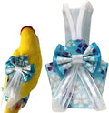 Bird Diaper Cockatiel Clothes Flight Suite, Reusable Parrot Nappy with Waterproof Inner Layer, Cute Pigeon Pants Urine Wet Suit Costume for Conure Macaw (Blue B,Pigeon)