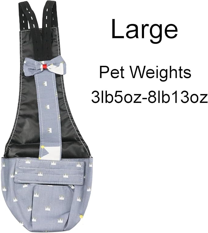 BestParts Adjustable Diaper Waterproof Reusable Diapers, Cloth Diaper Wearable Poultry for Farm Pet Goose, Pet Duck,Pet Chicken, (Grey Crown, L(3.31-8.82pounds), 1, Count)