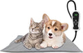 TJOY Pet Heating Pad Electric Heated Mat for Dogs & Cats Indoor Warming Mat with Auto Power Off (M:22''x18''(Gray))