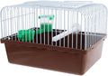 Toddmomy Portable Bird Cage with Perch Food Box and Water Dispenser Spacious Travel Carrier for Parakeet Finch Canary Small Birds 9.29X6.57X6.29 Inches