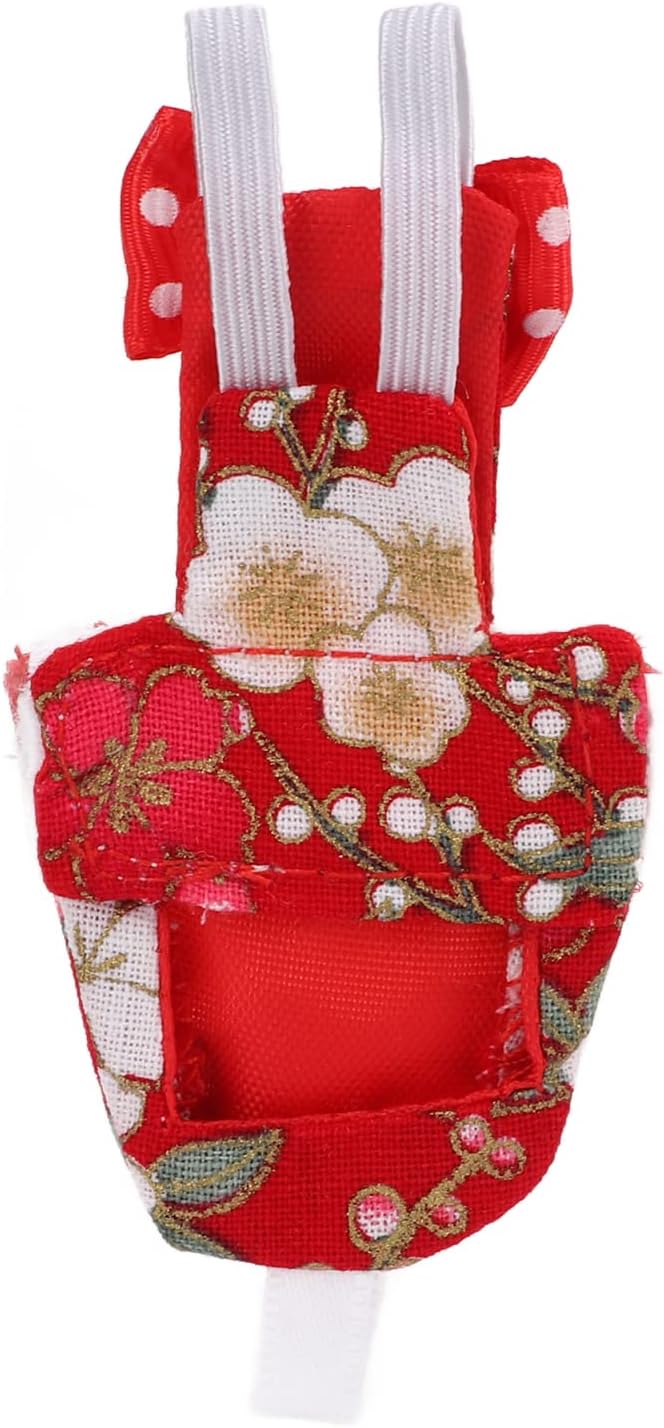 Bird Clothes, Washable Red Cherry Blossoms Cotton Bird Diaper With Elastic Band Waterproof Liner for Pet Parrots Macaw Cockatiel
