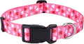 Dog Collar - Adjustable Heart Dog Collar - Love Theme - Perfect for Small Medium Large Dogs(Pink Heart,XS)