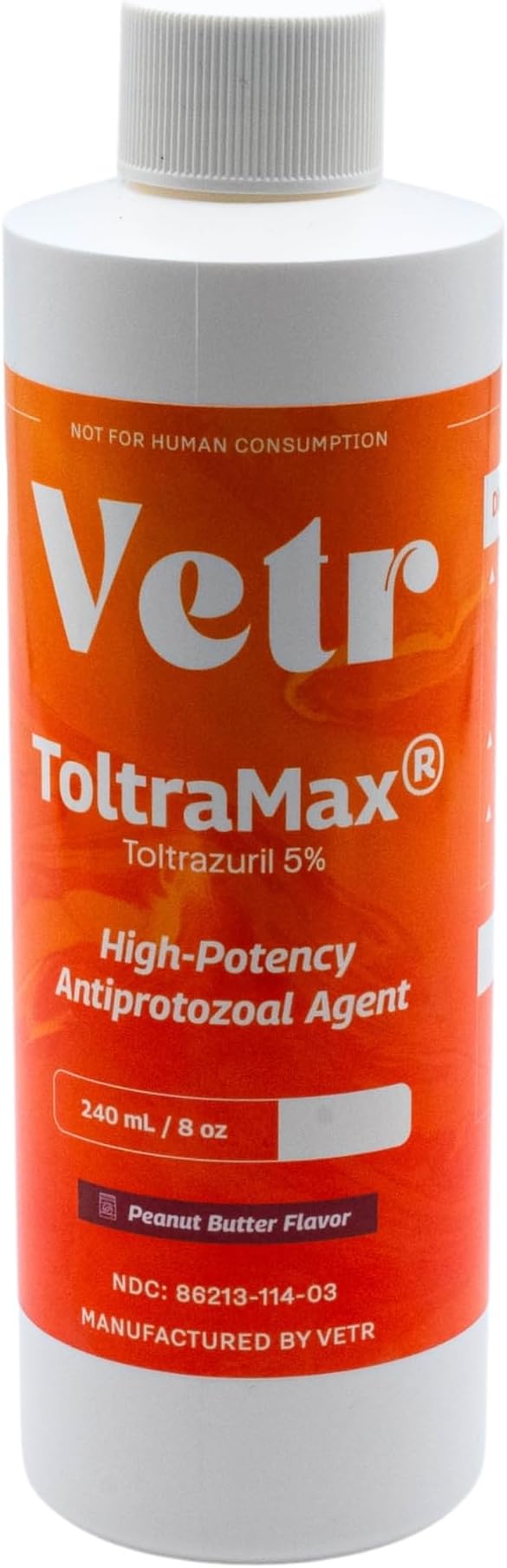 Toltrazuril 5.0% for Horses, Dogs, Cats, 240mL/8 Ounce, for Non-Food Chain Animals, Peanut Butter