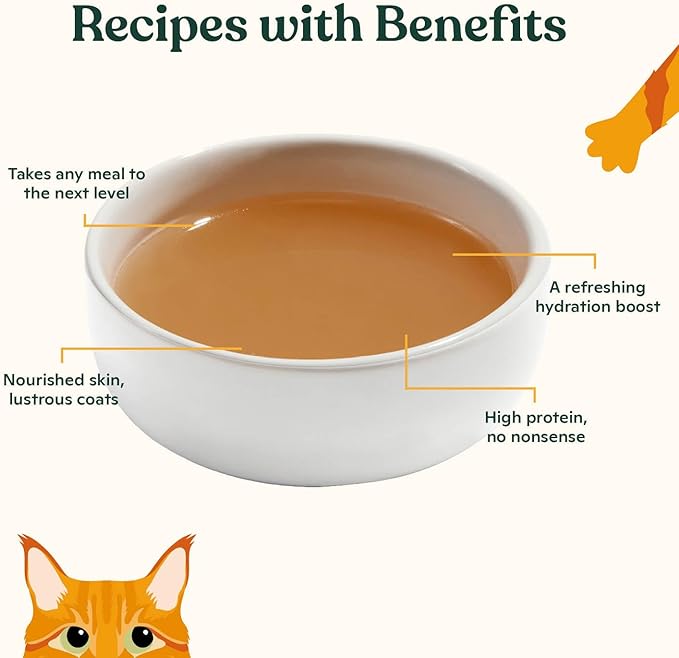 Made by Nacho Bone Broth Cat Food Topper for Hydration and Picky Eaters - Add Protein and Flavor to Your Dry Cat Food – Supports Optimal Nutrition, Digestion, Skin & Coat, 11 oz. (Pack of 4), Chicken