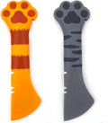 Joyinjojo 2 Pack Dog Cat Food Spoon, Cute Paw Silicone Pet Can Opener Spatula Scoop Mixing Spoons for Wet Canned Food