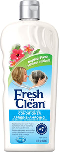 PetAg Fresh ’n Clean Oatmeal ’n Baking Soda Conditioner, Tropical Fresh Scent - 18 oz - Gently Cleans, Soothes & Deodorizes Dogs with Vitamin E & Aloe Vera - Soap Free