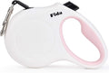 Fida Retractable Dog Leash X-Small Breed, 10 ft Durable Pet Walking Leash for Extra Small Dogs/Cats/Small Animals up to 18 lbs, 360° Tangle Free, White