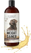 All American Canine Dog Weight Gainer Liquid – High Calorie Dog Food Supplement for Rapid Weight Gain, Mass, and Recovery – Appetite Stimulant – 60 Servings