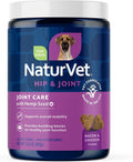 NaturVet – Hemp Joint Health For Dogs - Plus Hemp Seed | Supports Overall Joint Health | Enhanced with Glucosamine, MSM, Chondroitin & Antioxidants | 120 Soft Chews