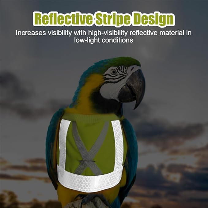 Bird Diaper Harness Flight Suit Clothes, Parrot Flight Suit with Leash Reusable Bird Flying Clothes for Parrots Cockatiel Pet Birds