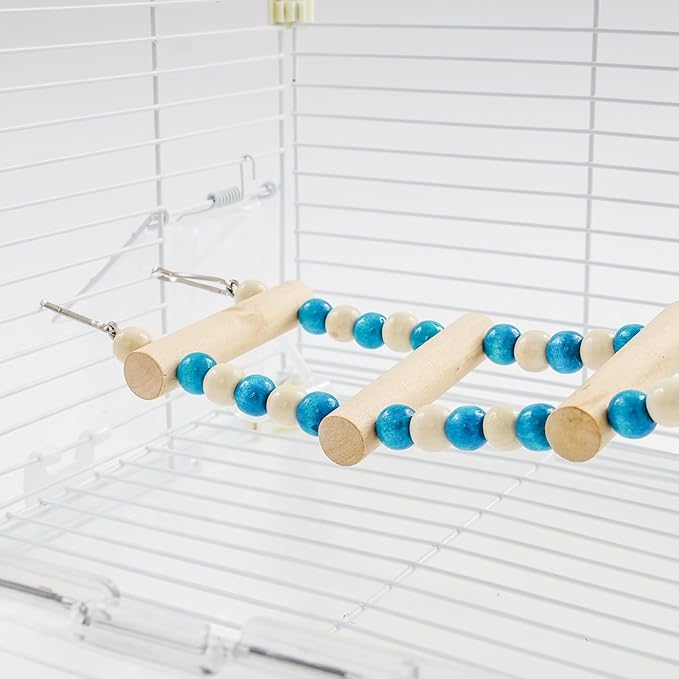 Small Bird Cage Parrot Cage Portable Bird Carrier with Nest & Feeders, Travel Carrier Cage for Parakeets Lovebirds Parrotlets Finches Canaries Small Medium Birds