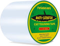 Petslucent Cat Scratch Furniture Protector Tape, Double Sided Clear Sticky Paws Guards for Carpet, Sofa, Couch, Door (4''x 15 Yards, Blue)