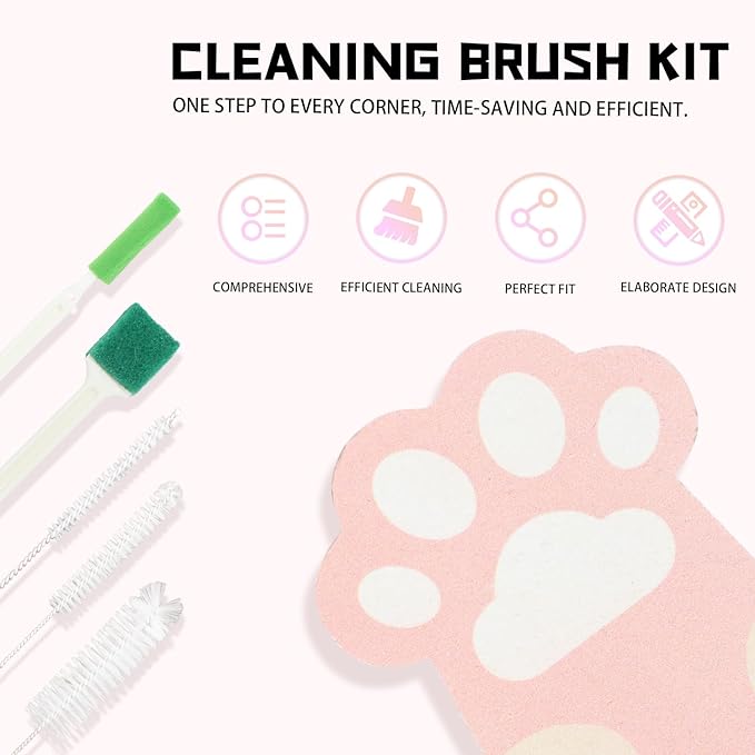 9PCS Pet Water Fountain Cleaning Kit with Compressed Sponge and Storage Box,Dog and Cat Water Fountain Brushes Fit Most Pet Water Dispensers,Pet Drinking Dispenser Cleaning Kit Cleaning brush