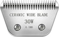 Precision Ceramic Wide Blades for Dog Grooming,Compatible with Andis,Oster A5,Wahl km10 Clippers-Dog and Cat Grooming Replacement Blade (30W(0.5MM))