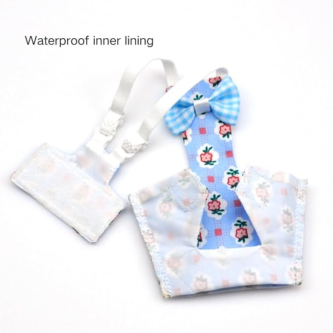3PCS Bird Diaper with Adjustable Shoulder Strap Washable Parrot Diapers Reusable Bird Flight Suit Nappies Protective Breathable Nappy Clothes for Parakeet Macaw Conure (2M)