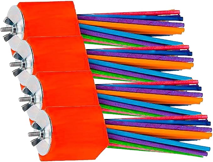 Super Bird Creations - SB301 Chewable Paper Party Bird Toy with Colorful Lollipop Sticks - Ringnecks Medium Conures Parrot - Chew Enthusiasts - Enriching Bird Toys for Medium to Large Birds - 4-Pack