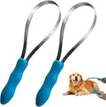 Shedding Blade for Dogs, Dual-Sided Stainless Steel Horse Deshedding Tool with ABS Grip, 2Pcs Shedding Blade for Cat Dog Horse Cattles Sheep PET_Supplies..