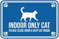 Indoor-Only Cat Sign, Classic Framed Paws by Motto Lita