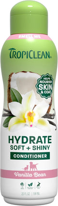TropiClean Dog Conditioner, Easy Detangling & Moisturizing Conditioner, Puppy Safe, Made in the USA, Kiwi & Cocoa Butter Scent, 20oz.