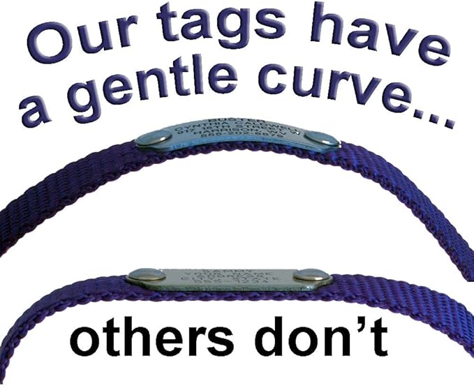 LuckyPet Rivet-On Pet ID Tag - Personalized, Silent and Customized - Suitable for Cats and Dogs - Heavy-Duty Pet Identification - Engraved Tags - Small, Polished Brass Finish