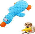 Dog Toys for Aggressive Chewers, 2026 Upgraded Cute Yellow Duck Dog Toys for All Dogs, Indestructible Squeaky Plush Toys with Built-in Squeaker for Boredom Relief (Blue)