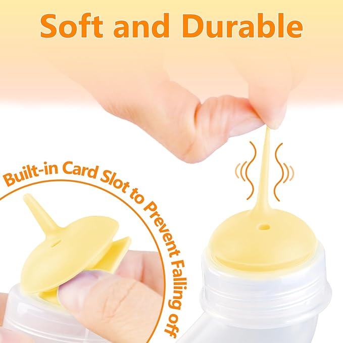 Pet Feeding Bottle,3 Pack Wide Mouth Angled Nursing Bottle, 3 Sizes Nipples with Ventilation Valve Resistant Tearing Perfect for Puppies, Kittens, Small Wildlife(Yellow)