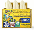 Birds LOVE 5.5-6″ Cuttlebones for Birds – 100% Natural Sun-Dried Calcium & Beak Conditioning Supplement for Parakeets, Budgies, Cockatiels, Finches & Canaries – 3 Pack with Holder – Made in Vietnam