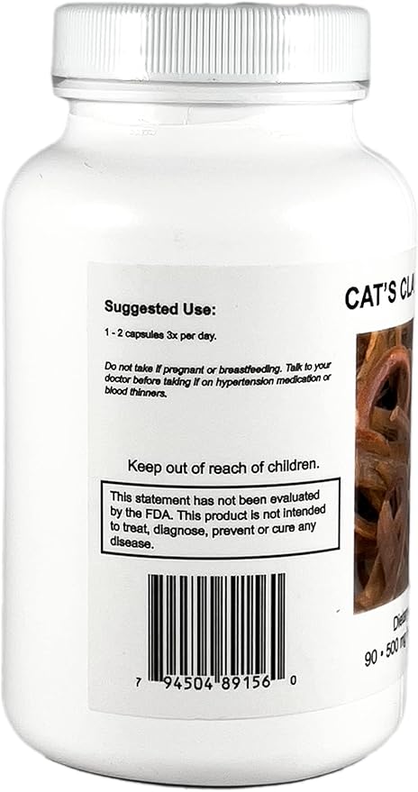 Supreme Nutrition Cat’s Claw Supreme, 90 Pure Cat’s Claw Bark Vegetarian Capsules