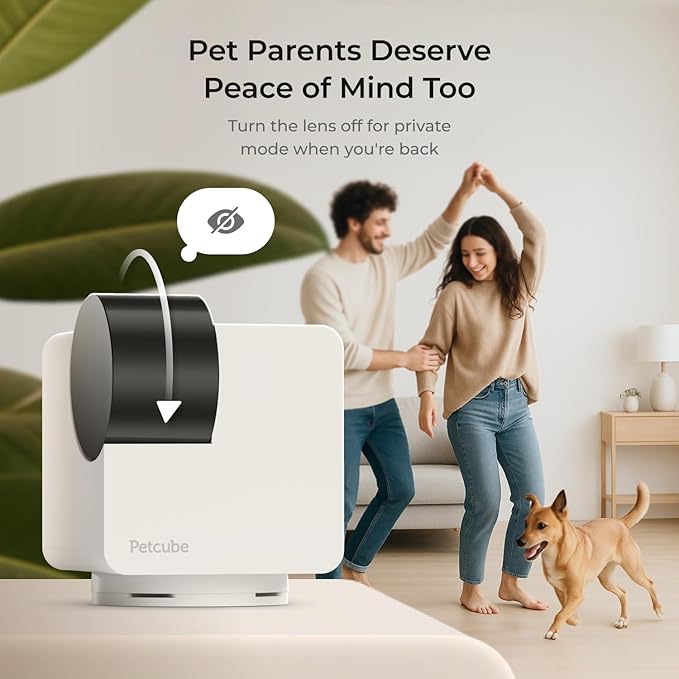 Petcube Cam 360 The Pack of 2 Camera | Ultimate Interactive WiFi Pet and Home Security Pan-Tilt Camera with Phone App, 1080p HD Video, 360° Rotation, Night Vision, Smart Alerts for Home Surveillance