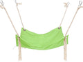 Breathable Linen Cat Hammock with Cotton Ropes in Clean Solid Colors, Minimalist Design for Cages Machine Washable (Green, 1pc)