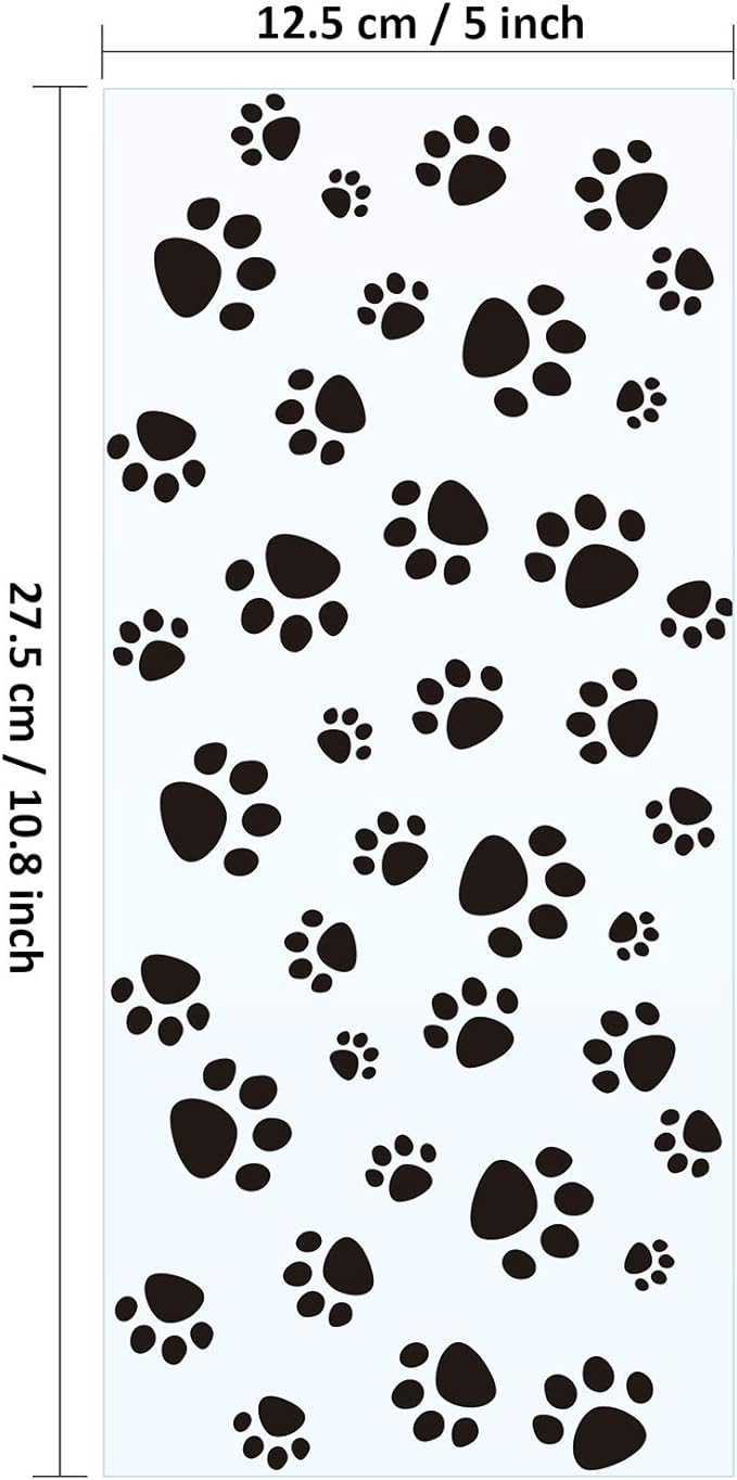 Blulu 200 Pcs Dog Treat Bags Pet Paw Cellophane Bags Dog Party Favor Heat Sealable Treat Paw Gift Cat Candy Bag with 200 Pcs Silver Twist Ties for Pet Party Favors(Black)