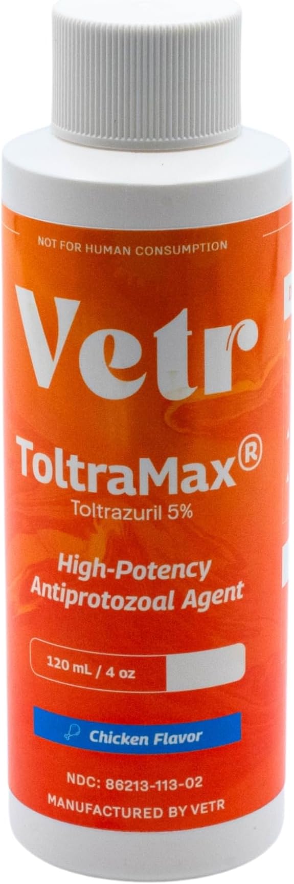 Toltrazuril 5.0% for Horses, Dogs, Cats, 120mL/4 Ounce, for Non-Food Chain Animals, Chicken