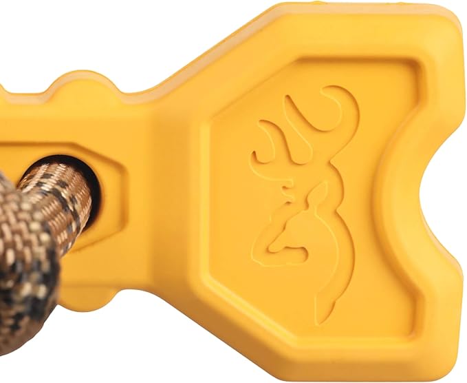 Browning Pet Training Tools, Durable Dog Toys for Tug and Fetch, Bone Tugger Toy (Browning Gold), One Size