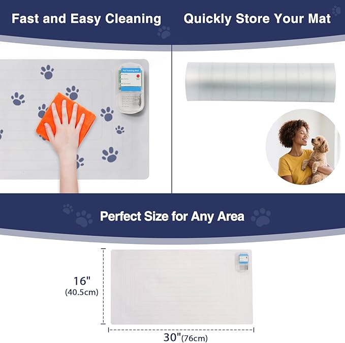 PAPARELA Scat Electric Pet Training Mat - 30" x 16" Indoor Shock Pad with Tester & 3 Modes, Deters Dogs & Cats from Counters, Couches, Sofas & Furniture