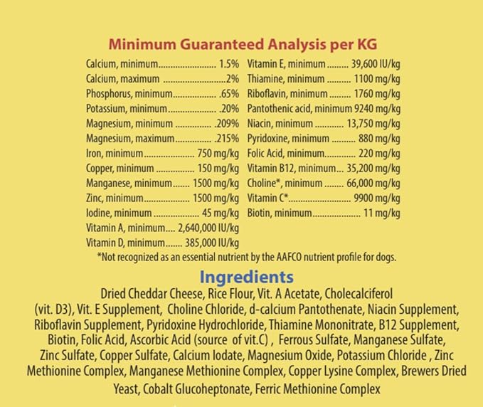 VM Supreme | The Ultimate Vitamin & Mineral Supplement for Dogs | Real Cheese Flavor | (4 oz.)