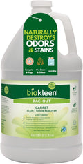 Biokleen Bac-Out Stain Remover for Clothes & Carpet - 128 Ounce - Enzyme, Destroys Stains & Odors Safely, for Pet Stains, Laundry, Diapers, Wine, Carpets - Eco-Friendly, Plant-Based