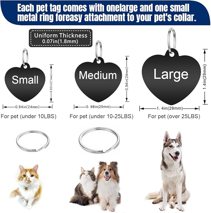 Personalized Dog Tags, Stainless Steel Pet Tags Personalized Cat, Collar Charm Engraved on Both Sides, up to 4 Lines of Custom Text, Multiple Patterns Colors Size Options (Beach, Small)