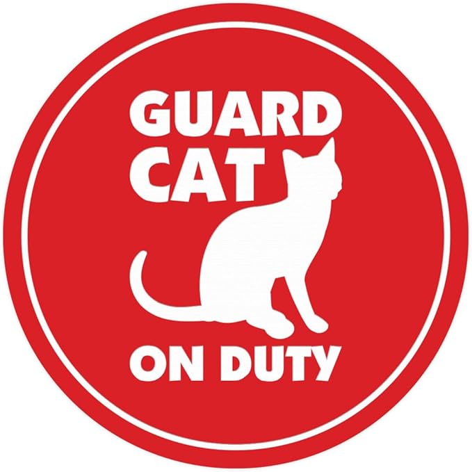 Circle Guard Cat on Duty (Red) - Small