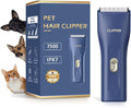 Dog Grooming Kit Clipper for Thick Coat Low Noise Cordless Cat Hair Trimmer Rechargeable Shaver Pet Grooming Tools for Small and Large Animals