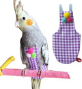 Bird Flight Suits Diapers, Parrot Flight Suits Diapers for Monk Parakeets, Cockatiels Flight Suits, Parrot Clothes, Bird Training Nappy Suit Liners Clothes (Purple-A,Cockatiel)