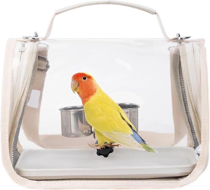 Bird Backpack Carrier | Bird Transport Backpack with Perch | Outdoor Cockatiel Bag,for Parrot Parakeet Cockatiel Conure Cockatoo Outdoor Travel Camping Road Trip Vacation