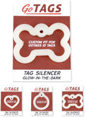 GoTags Dog Tag Silencers, Glow in The Dark Silencer to Quiet Noisy Pet Tags