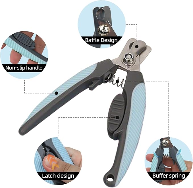 Dog Nail Clippers with Safety Guard Sharp for Large Dogs,Professional Pet Grooming Nail Trimmer,Sharp for Thick Nails of Dogs or Cats