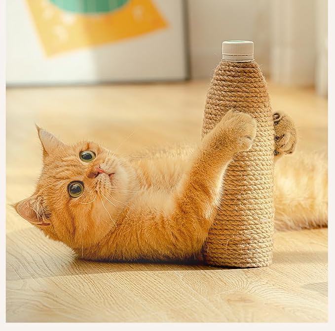 Sisal Rope for Cat Scratchers, Cats Tree,Cat Scratching Sisal Rope Natural Jute Hemp Rope, Ideal for Replace Scratching Post, Repair Cat Tree, DIY Projects 6mm,Creat Toy for Cat (10m /33Feet)