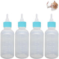 GKYZBB 4Pack 120ML pet Puppy Bottles for Nursing,Kitten Bottle Feeding Kit Nipple for Newborn Kitten Puppy Rabbits Squirrel Animals （Blue Cover）