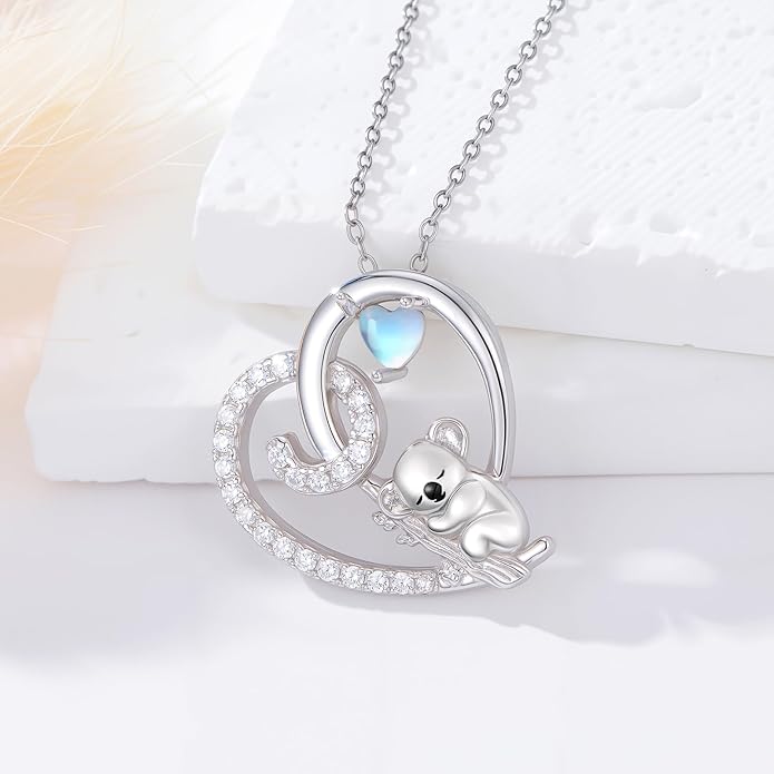 Guinea Pig/Raccoon/Butterfly/Panda/Hummingbird/Giraffe/Rabbit Necklace 925 Sterling Silver Animal Pendant Jewelry Gift for Women Mom