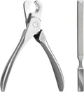 Dog Nail Trimmers & Cat Nail Clipper, Heavy Duty Stainless Steel Claw Clippers for Large Dogs & Indoor Cats, Dog Toenail Clippers with Nail File - Professional Grooming Tool for Dogs, Cats, Small Pets
