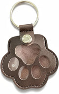 Pet Memorial Keychain Leather Cat Claw Keychain Pet Hair Keepsake Box Cherished Memories Gifts for Pet Lovers (Dark Brown)