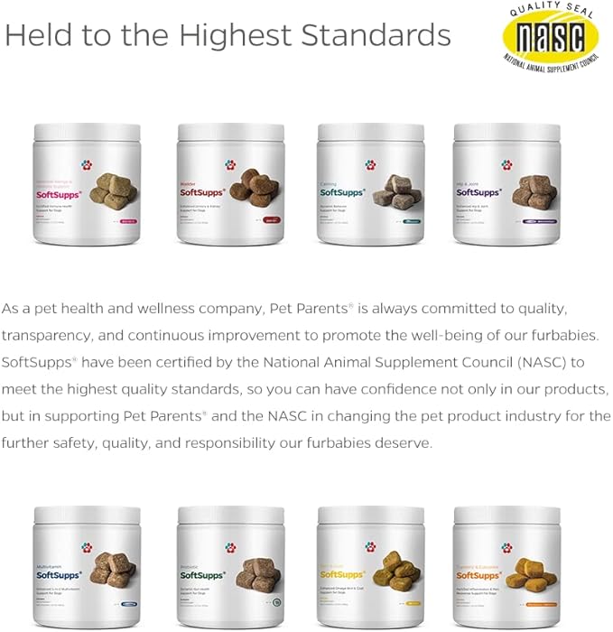 Pet Parents® Skin & Coat SoftSupps® Dog Skin and Coat Supplement with Omega 3 Fish Oil for Dogs, Vitamin E for Dogs, and Biotin for Dogs for Dog Itch Relief, Dog Skin Care, 90ct Skin Vitamins for Dogs